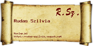 Rudas Szilvia névjegykártya