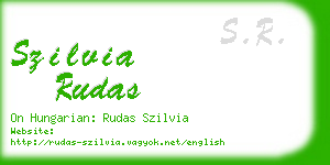 szilvia rudas business card